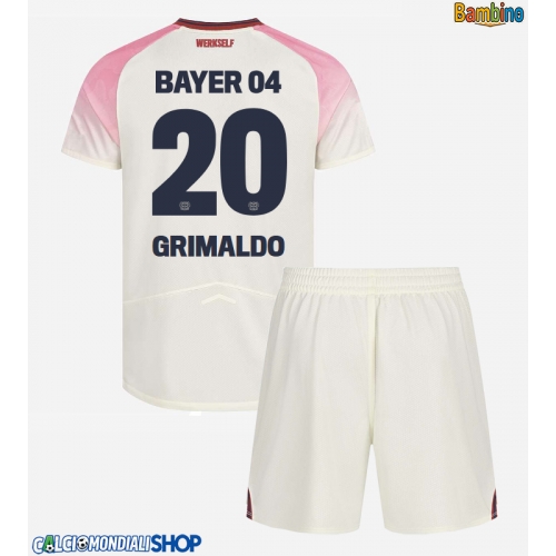 Maglie da calcio Bayer Leverkusen Alejandro Grimaldo #20 Seconda Maglia Bambino 2025-26 Manica Corta + Pantaloni corti)